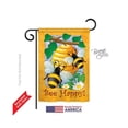 thumbnail image 1 of Breeze Decor 54077 Bee Happy 2-Sided Impression Garden Flag - 13 x 18.5 in., 1 of 2