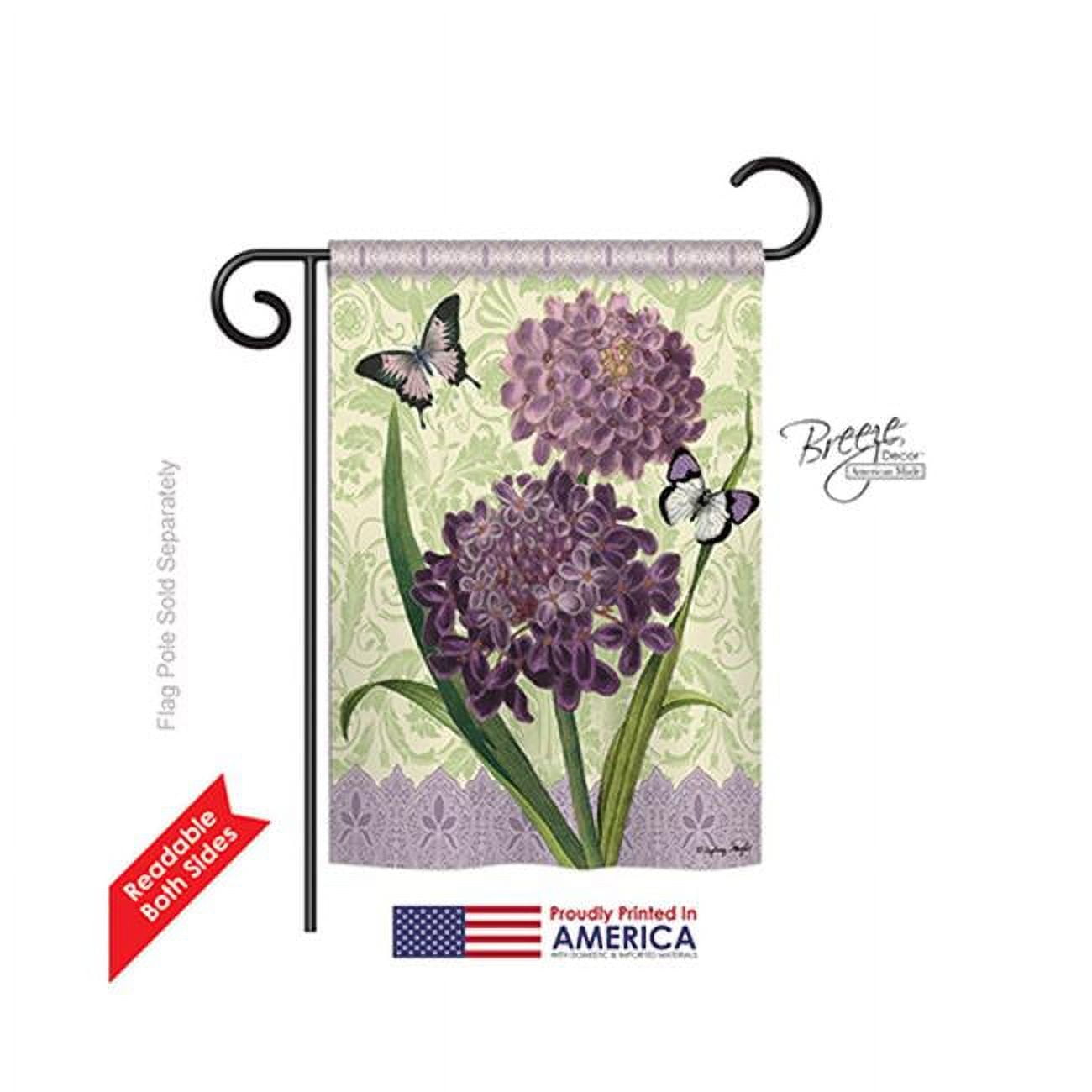 Spring Floral Multi-Color Polyester Garden Flag, 12 x 18