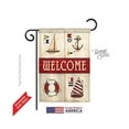 thumbnail image 1 of Breeze Decor 57003 Beach & Nautical Sailing Collage 2-Sided Impression Garden Flag - 13 x 18.5 in., 1 of 2