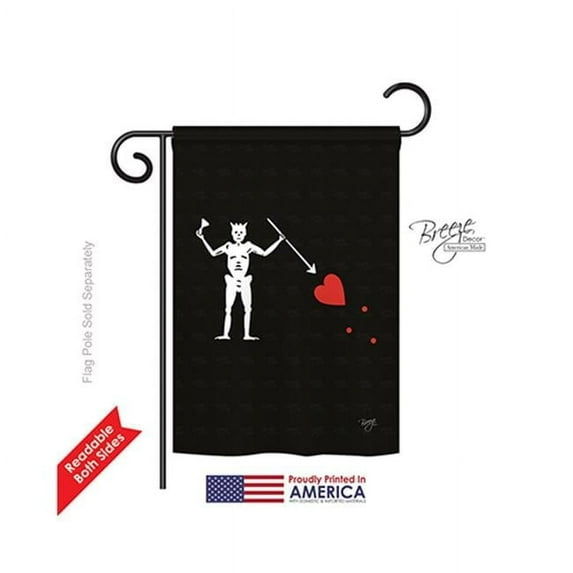 Breeze Decor 57034 Pirate Blackbeards 2-Sided Impression Garden Flag - 13 x 18.5 in.