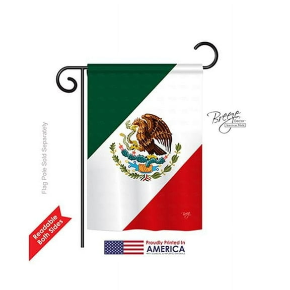 Breeze Decor 58019 Mexico 2-Sided Impression Garden Flag - 13 x 18.5 in.