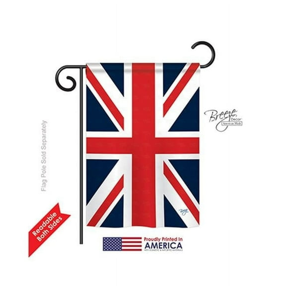 Breeze Decor 58074 UK 2-Sided Impression Garden Flag - 13 x 18.5 in.