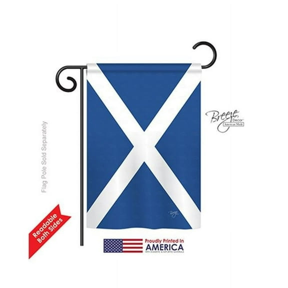 Breeze Decor 58076 St. Andrews Cross 2-Sided Impression Garden Flag - 13 x 18.5 in.
