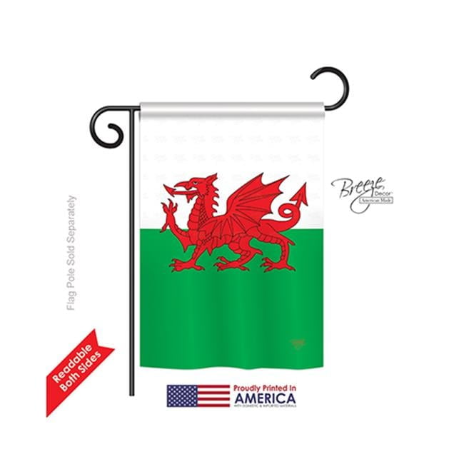 Double-Sided Red Dragon Welsh Polyester Garden Flag