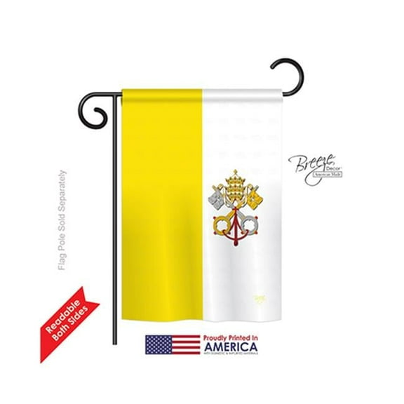 Breeze Decor 58106 Vatican City 2-Sided Impression Garden Flag - 13 x 18.5 in.