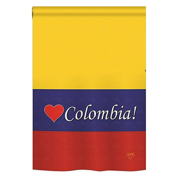Breeze Decor 58161 Colombia 2-Sided Impression Garden Flag - 13 x 18.5 in.