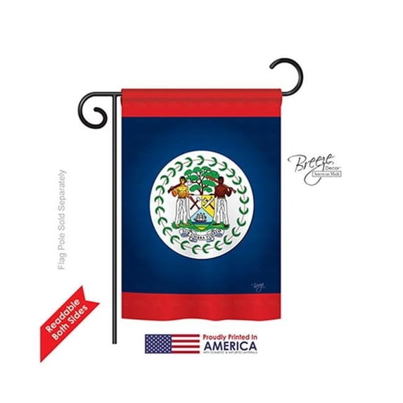 Breeze Decor 58163 Belize 2-Sided Impression Garden Flag - 13 x 18.5 in.