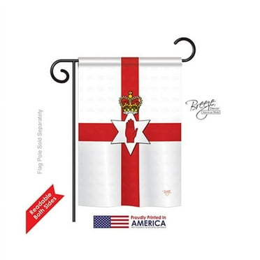 Breeze Decor 58169 Northern Ireland 2-Sided Impression Garden Flag - 13 x 18.5 in.