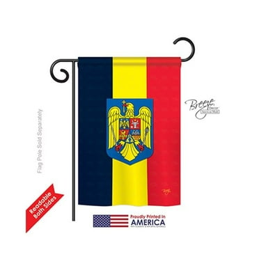 Breeze Decor 58191 Romania 2-Sided Impression Garden Flag - 13 x 18.5 in.