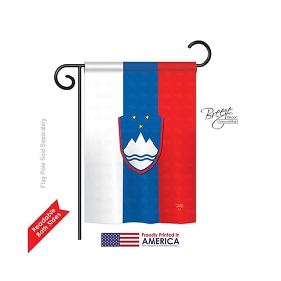 Breeze Decor 58196 Slovenia 2-Sided Impression Garden Flag - 13 x 18.5 in.