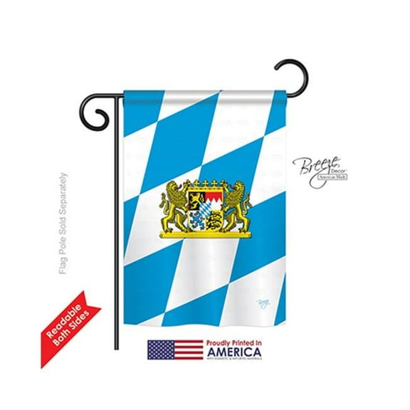 Breeze Decor 58202 Bavaria 2-Sided Impression Garden Flag - 13 x 18.5 in.
