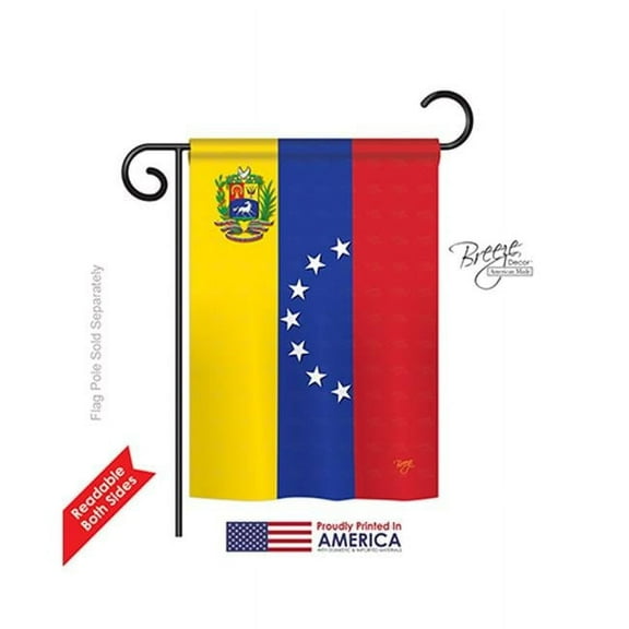 Breeze Decor 58203 Venezuela 2-Sided Impression Garden Flag - 13 x 18.5 in.