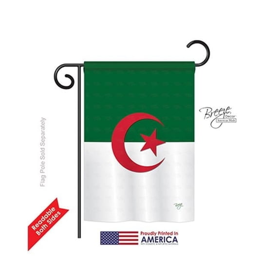 Breeze Decor 58216 Algeria 2-Sided Impression Garden Flag - 13 x 18.5 in.