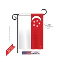 Breeze Decor 58258 Singapore 2-Sided Impression Garden Flag - 13 x 18.5 in.