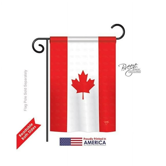 Breeze Decor 58008 Canada 2-Sided Impression Garden Flag 13 x 18.5 in.