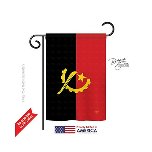 Breeze Decor 58286 Angola 2-Sided Impression Garden Flag - 13 x 18.5 in.