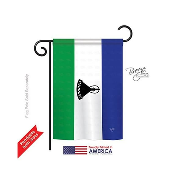Breeze Decor 58288 Lesotho 2-Sided Impression Garden Flag - 13 x 18.5 in.