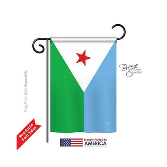 Breeze Decor 58300 Djibouti 2-Sided Impression Garden Flag - 13 x 18.5 in.