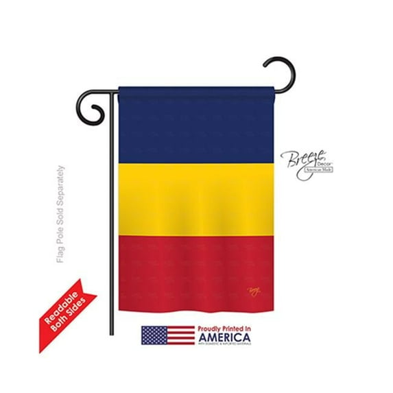 Breeze Decor 58301 Chad 2-Sided Impression Garden Flag - 13 x 18.5 in.