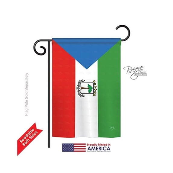 Breeze Decor 58305 Equatorial Guinea 2-Sided Impression Garden Flag - 13 x 18.5 in.
