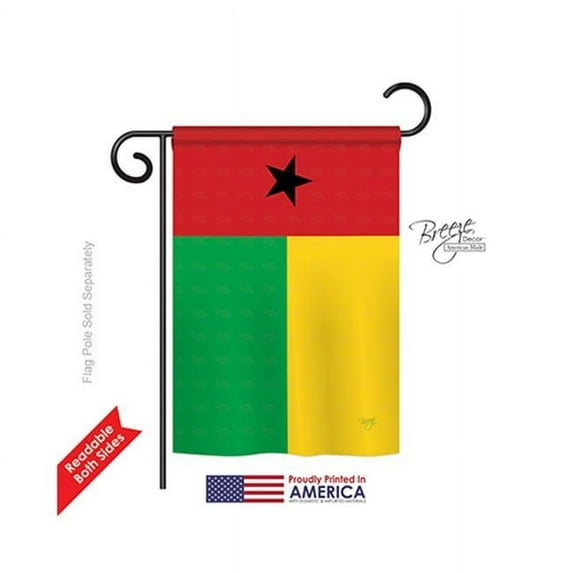 Breeze Decor 58308 Guinea Bissau 2-Sided Impression Garden Flag - 13 x 18.5 in.