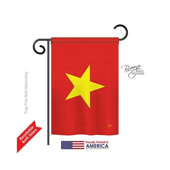 Breeze Decor 58325 Vietnam 2-Sided Impression Garden Flag - 13 x 18.5 in.
