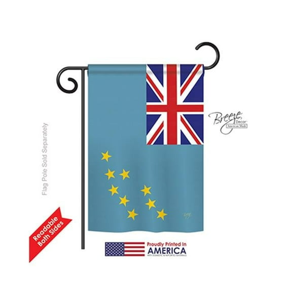Breeze Decor 58339 Tuvalu 2-Sided Impression Garden Flag - 13 x 18.5 in.