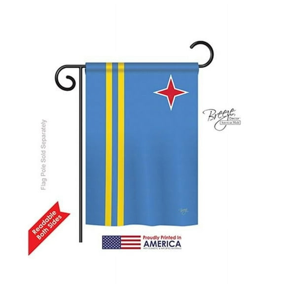 Breeze Decor 58340 Aruba 2-Sided Impression Garden Flag - 13 x 18.5 in.