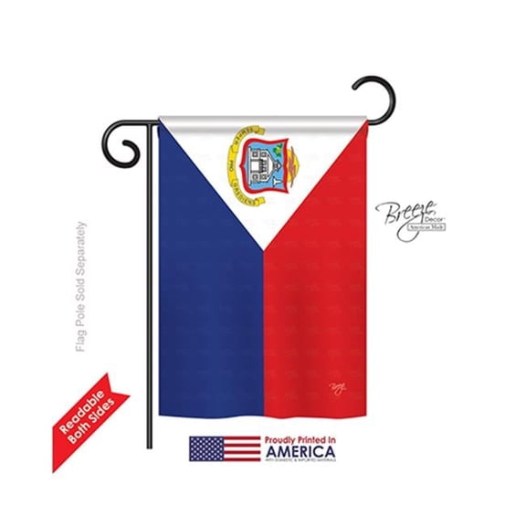 Breeze Decor 58348 Saint Marteen 2-Sided Impression Garden Flag - 13 x 18.5 in.