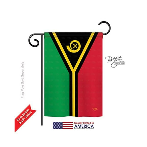 Breeze Decor 58350 Vanuatu 2-Sided Impression Garden Flag - 13 x 18.5 in.