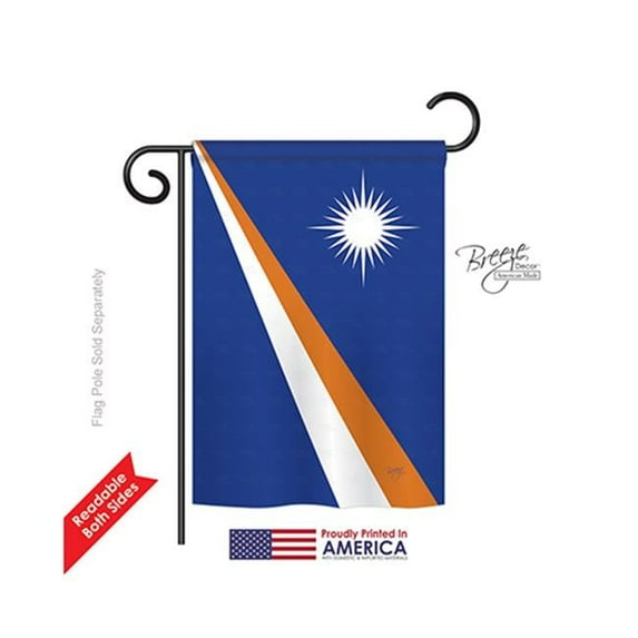 Breeze Decor 58356 Marshall Islands 2-Sided Impression Garden Flag - 13 x 18.5 in.