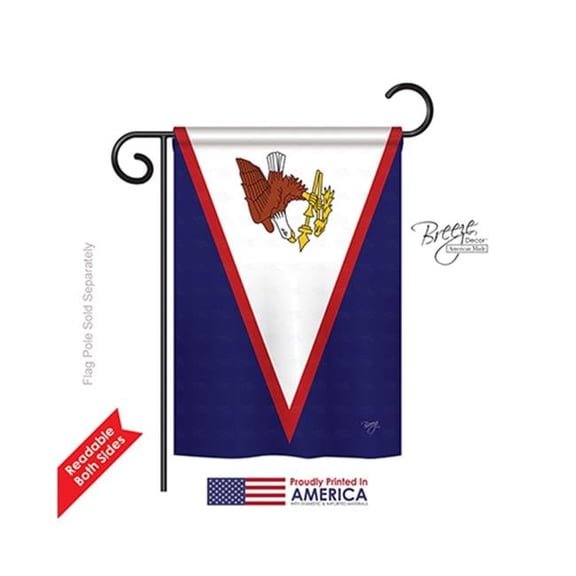Breeze Decor 58360 American Samoa 2-Sided Impression Garden Flag - 13 x 18.5 in.