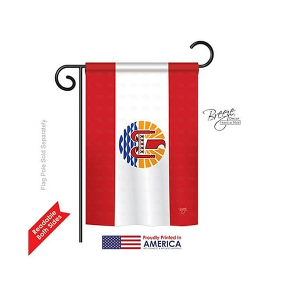 Breeze Decor 58361 French Polynesia 2-Sided Impression Garden Flag - 13 x 18.5 in.