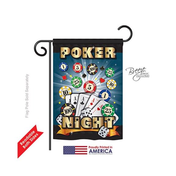 Breeze Decor 59039 Poker 2-Sided Impression Garden Flag - 13 x 18.5 in.