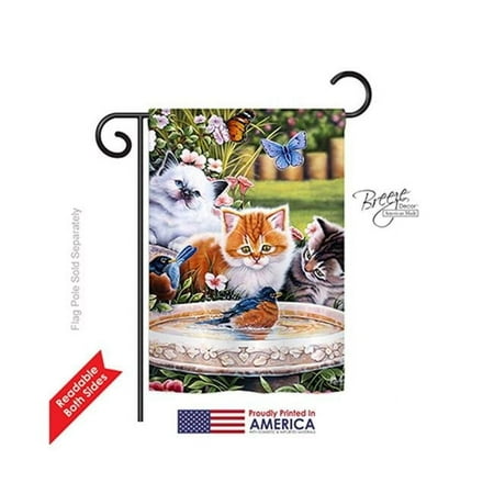 Breeze Decor 60071 Pets Splashing Up Some Fun 2-Sided Impression Garden Flag - 13 x 18.5 in.
