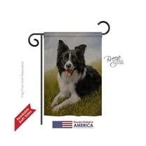 Breeze Decor 60077 Pets Border Collie 2-Sided Impression Garden Flag - 13 x 18.5 in.