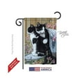 thumbnail image 1 of Breeze Decor 60079 Pets Tuxedo Cat 2-Sided Impression Garden Flag - 13 x 18.5 in., 1 of 2