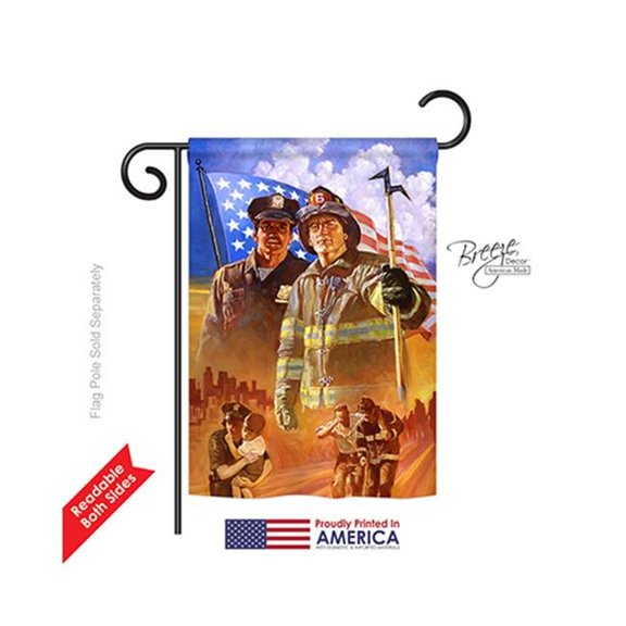 Breeze Decor 61065 Patriotic Heroes 2-Sided Impression Garden Flag