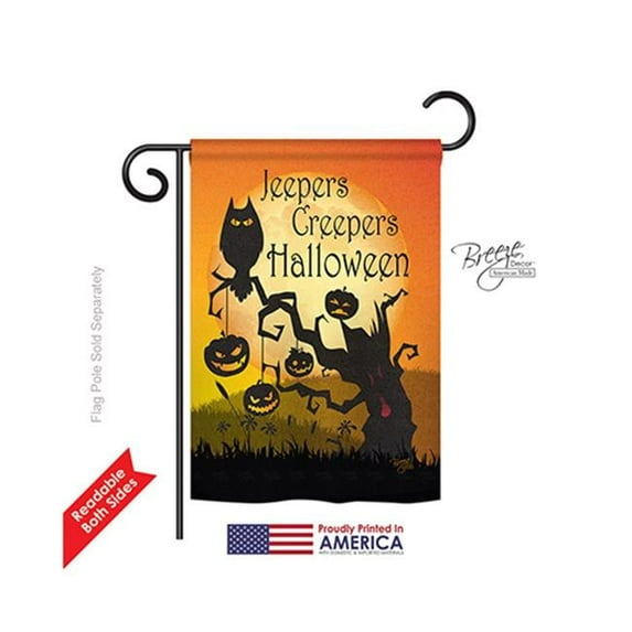 Breeze Decor 62008 Halloween Jeepers Creepers 2-Sided Impression Garden Flag - 13 x 18.5 in.