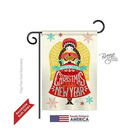Breeze Decor 64120 Christmas Christmas Girl 2-Sided Impression Garden Flag - 13 x 18.5 in.