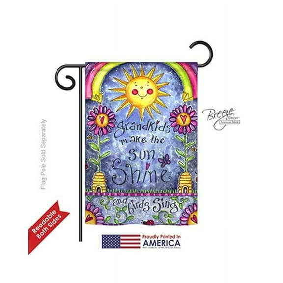 Breeze Decor 65108 Grandkids 2-Sided Impression Garden Flag - 13 x 18.5 in.