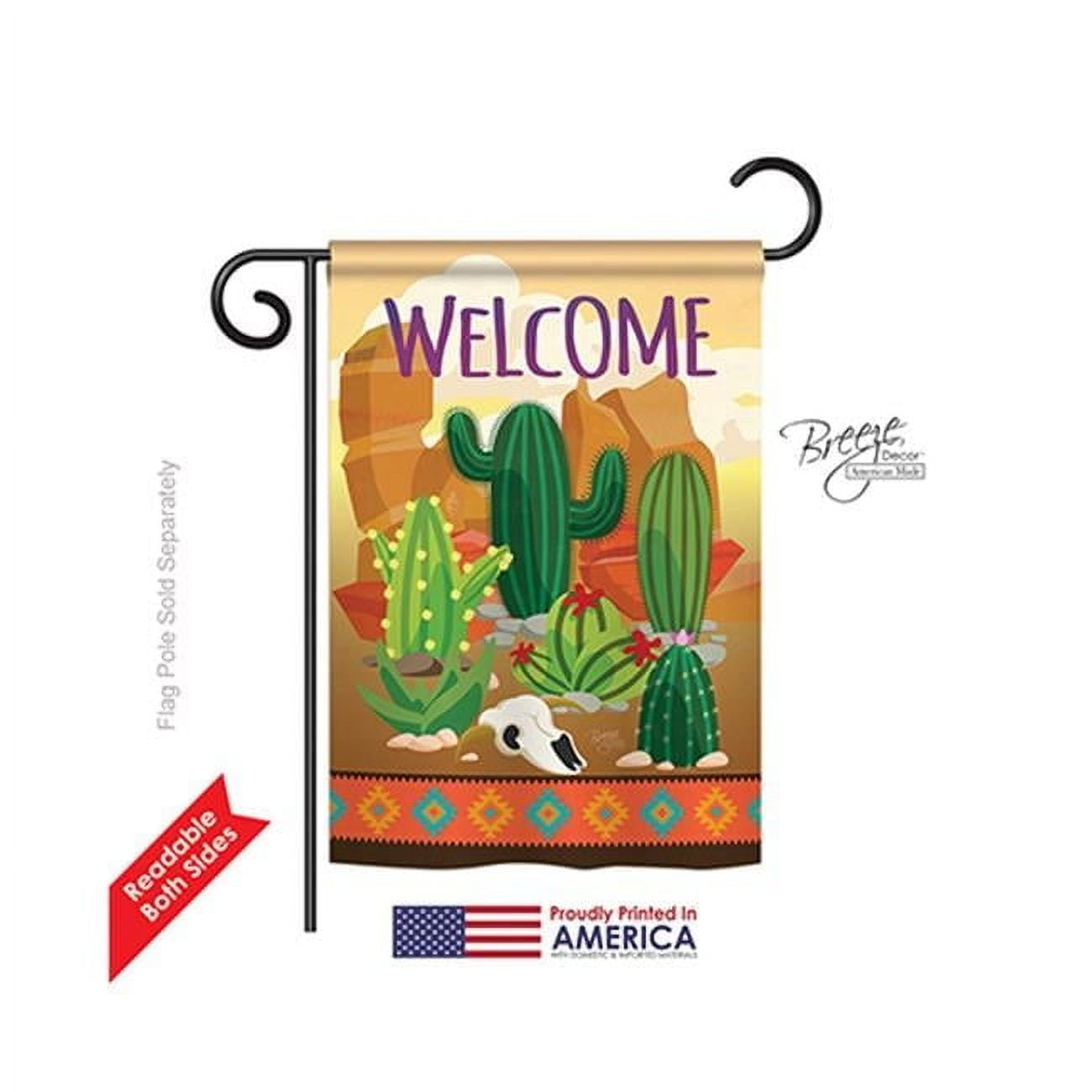 Southwest Cactus Welcome Double-Sided Polyester Garden Flag