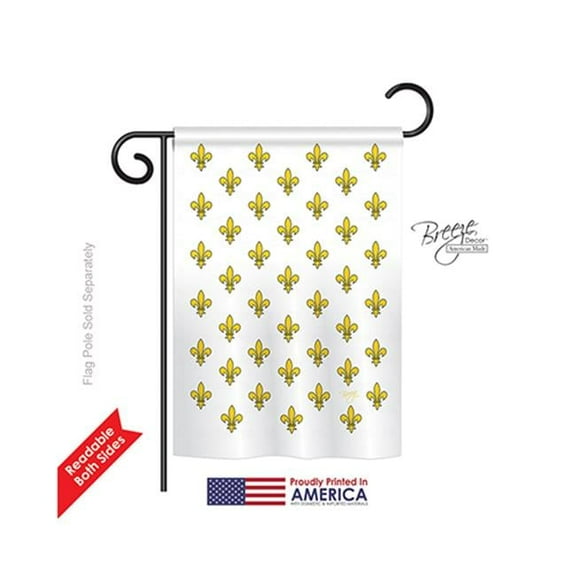Breeze Decor 68005 Mardi Gras Royal French 2-Sided Impression Garden Flag - 13 x 18.5 in.