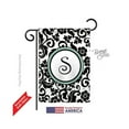 thumbnail image 1 of Breeze Decor 80071 Damask S Monogram 2-Sided Impression Garden Flag - 13 x 18.5 in., 1 of 7