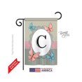 thumbnail image 1 of Breeze Decor 80133 Butterflies C Monogram 2-Sided Impression Garden Flag - 13 x 18.5 in., 1 of 7