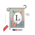 thumbnail image 1 of Breeze Decor 80142 Butterflies L Monogram 2-Sided Impression Garden Flag - 13 x 18.5 in., 1 of 7