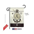 thumbnail image 1 of Breeze Decor 80206 Nautical X Monogram 2-Sided Impression Garden Flag - 13 x 18.5 in., 1 of 7