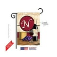 thumbnail image 1 of Breeze Decor 80222 Wine N Monogram 2-Sided Impression Garden Flag - 13 x 18.5 in., 1 of 7