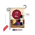 thumbnail image 1 of Breeze Decor 80234 Wine Z Monogram 2-Sided Impression Garden Flag - 13 x 18.5 in., 1 of 7