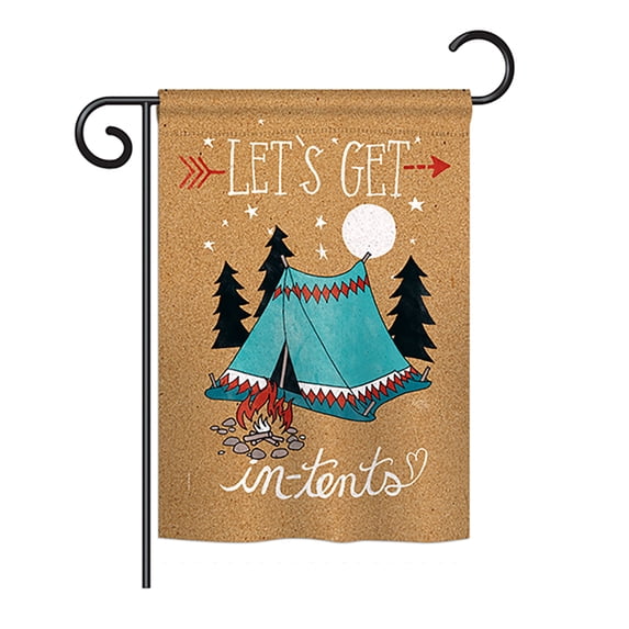 Breeze Decor - Adventure in Tents Interests - Everyday Hobbies Impressions Decorative Vertical Garden Flag 13" x 18.5" Printed In USA